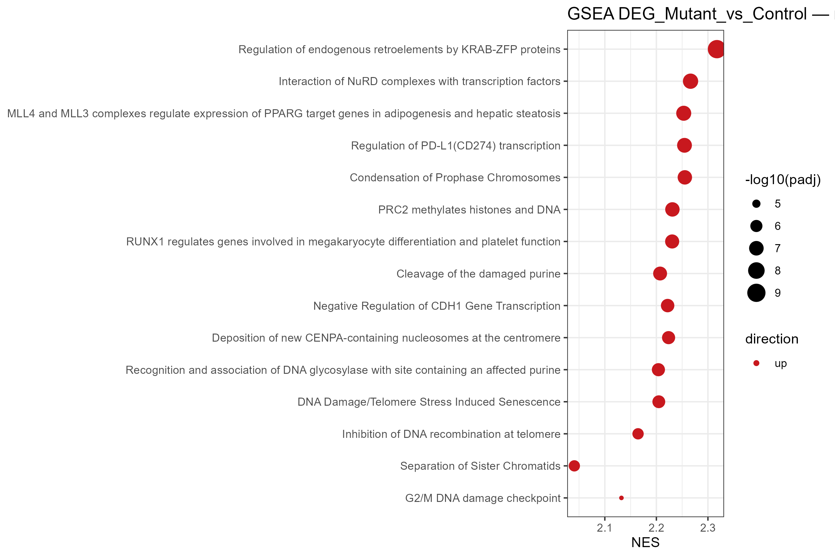 GSEA dotplot